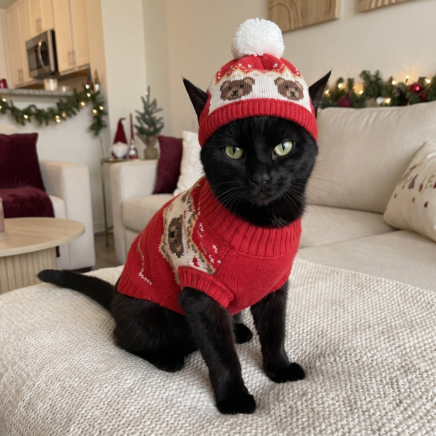 Black cat · Teddy Red